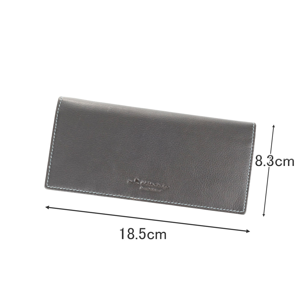 タック 牛革 ロングウォレット