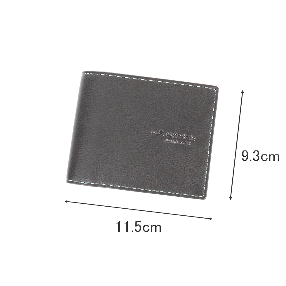 タック 牛革 二つ折り財布