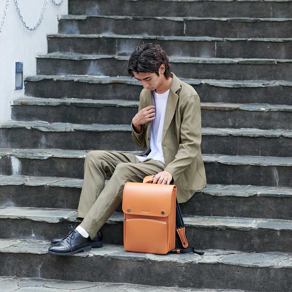 Leather-Style Backpack