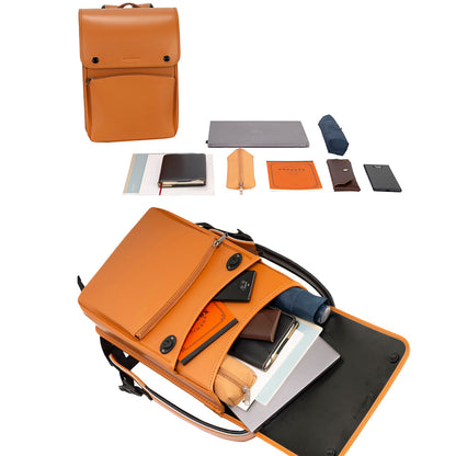 Leather-Style Backpack