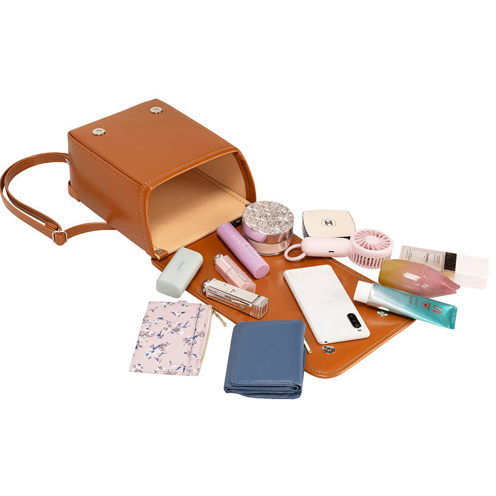 Leather-Style Kawaii Chic Mini Backpack