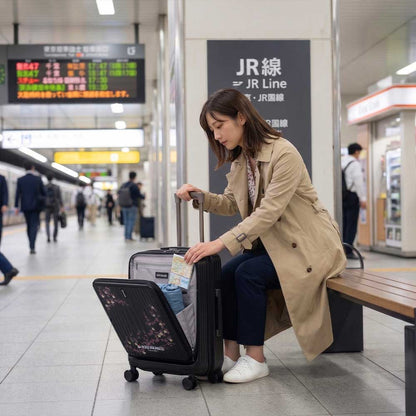 NIGHT CHERRY BLOSSOM FRONTOPEN CARRY [S] 36L (expanded 44L) 2-3 nights