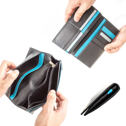 タック 牛革 ロングウォレット