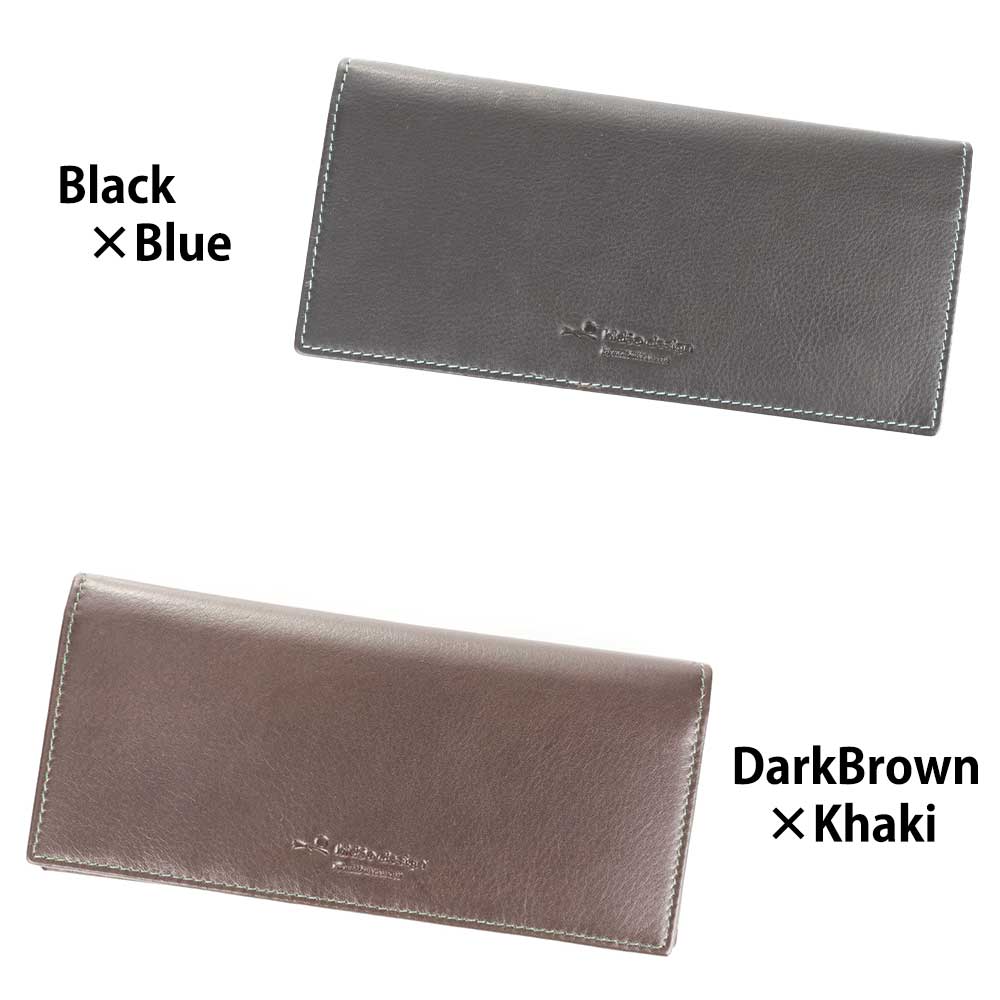 タック 牛革 ロングウォレット