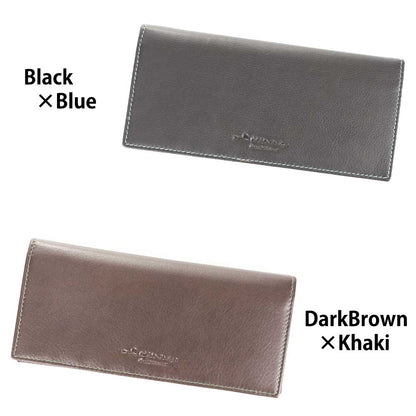 タック 牛革 ロングウォレット