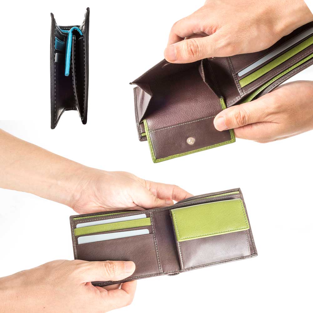 タック 牛革 二つ折り財布