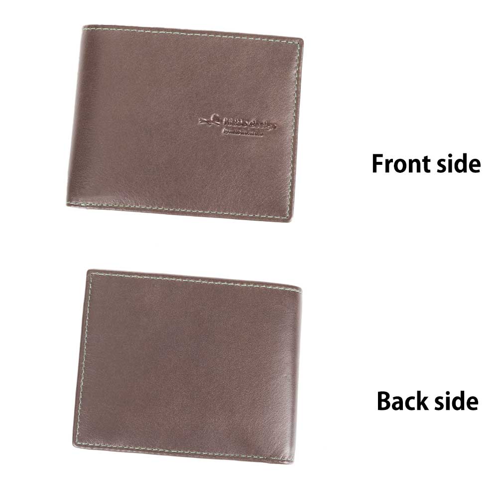 タック 牛革 二つ折り財布