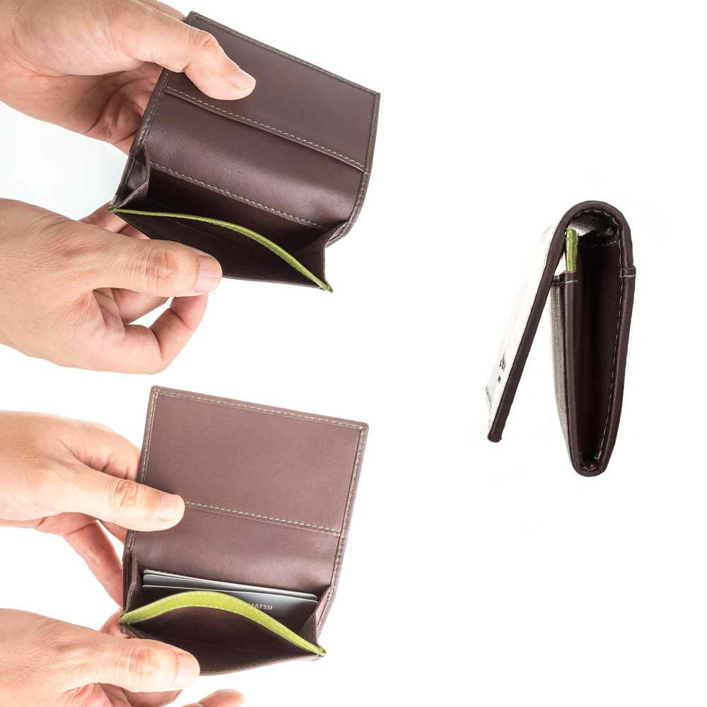 タック牛革名刺入れ